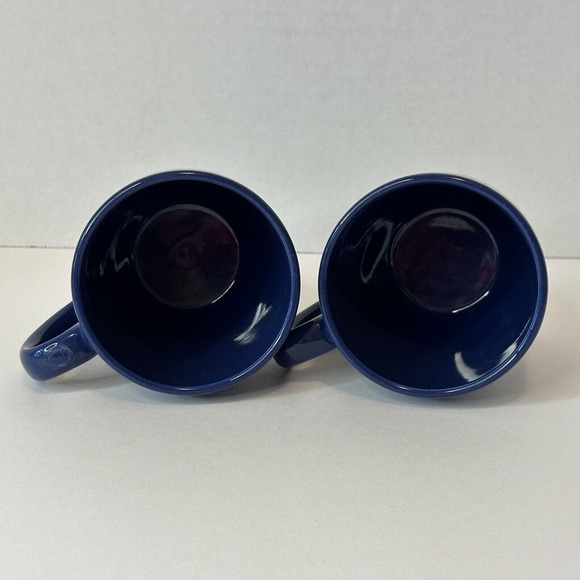 CORELLE Coordinates Stoneware Cup/Mugs Royal Deep Blue Set of 2 China Clean - Picture 6 of 11
